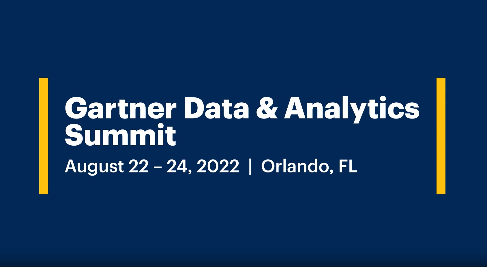 Gartner Data and analytics summit 2022 Florida