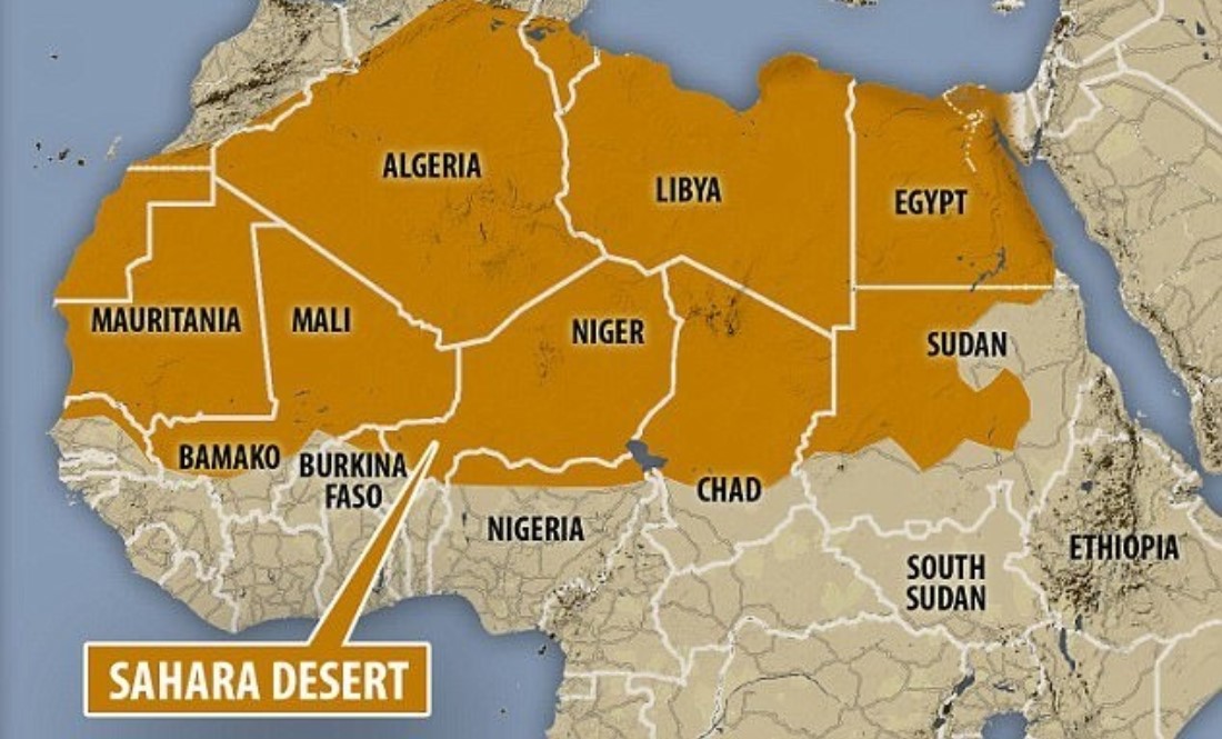 Countries embedded in Sahara Desert