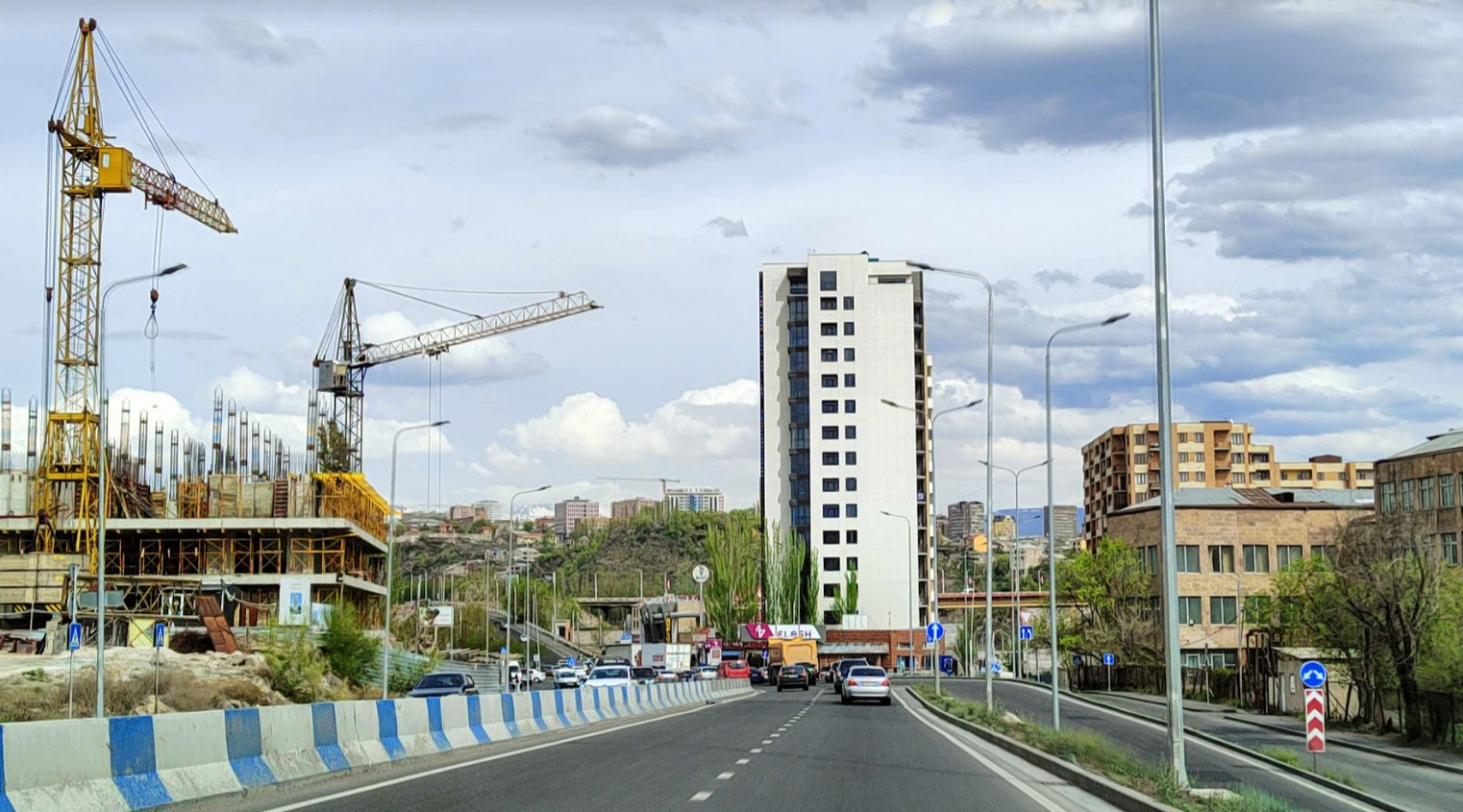 New buildings and construction in Yerevan, Armenia