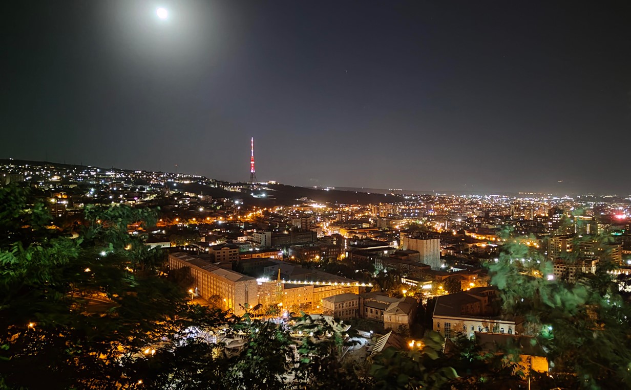 Yerevan panorama at night